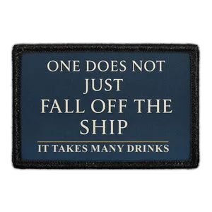 Pull Patch Fall Off The Ship patch 7,6x5 cm velcro humor
