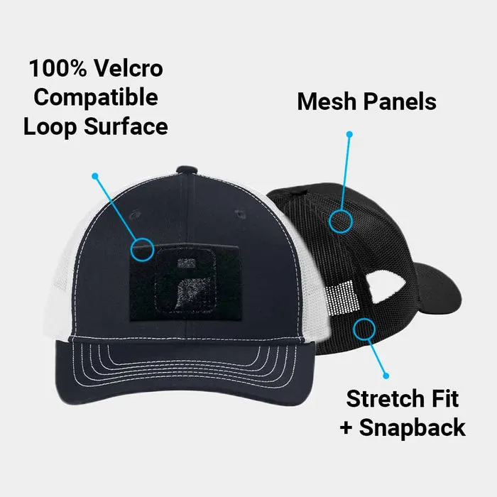 Pull Patch Youth Trucker Curved Bill børnekasket navy/hvid mesh