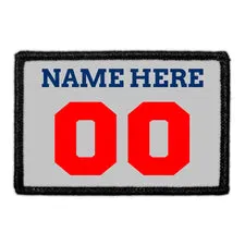 Pull Patch Customizable Jersey patch blå/sølv/rød med velcro