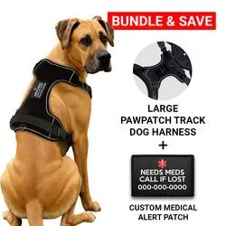Pull Patch PawPatch Track hundesele large med medical alert patch