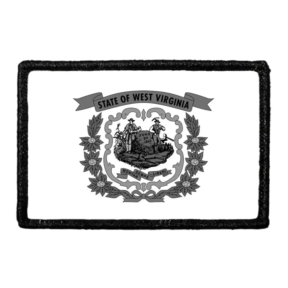 Pull Patch West Virginia State Flag patch sort hvid