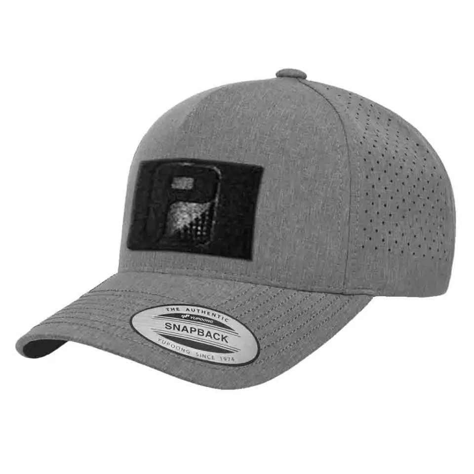 Pull Patch Premium Snapback kasket grå perforeret