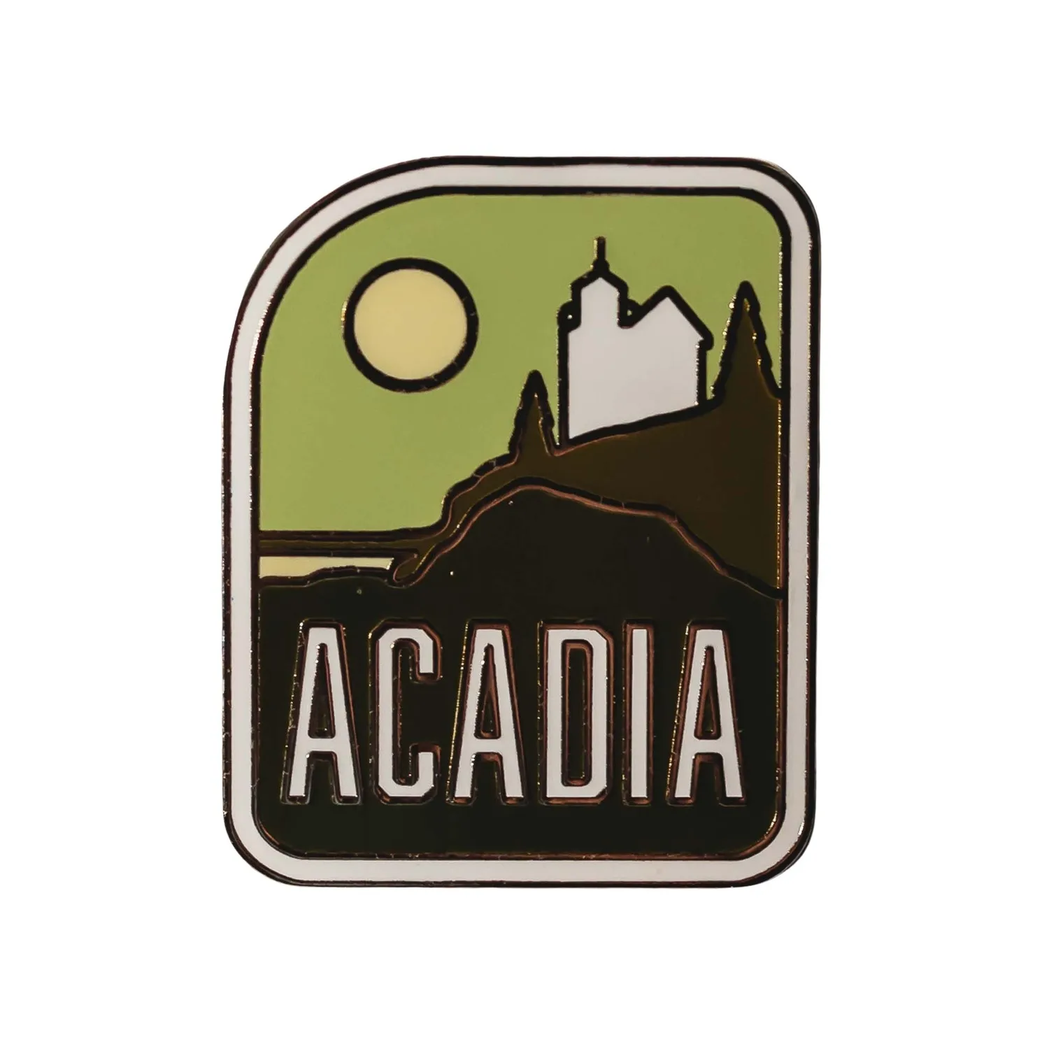 Vagabond Heart Acadia National Park emaljepin 32 mm fyr