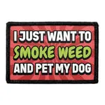 Pull Patch Smoke Weed Pet Dog patch sjov tekst