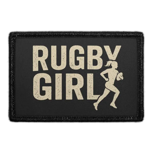 Pull Patch Rugby Girl patch med velcro 76x51 mm rugby