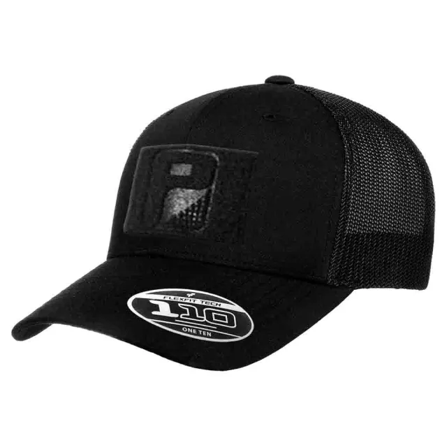 Pull Patch Trucker Curved Bill Flexfit Snapback kasket sort