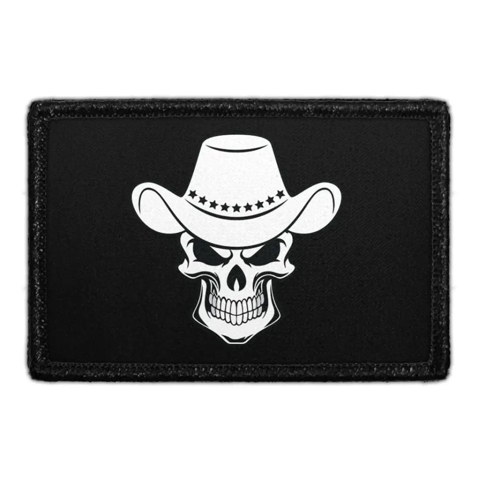 Pull Patch Skull With Hat patch med velcro – hat
