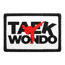 Pull Patch Taekwondo Kick patch med velcro 76 mm