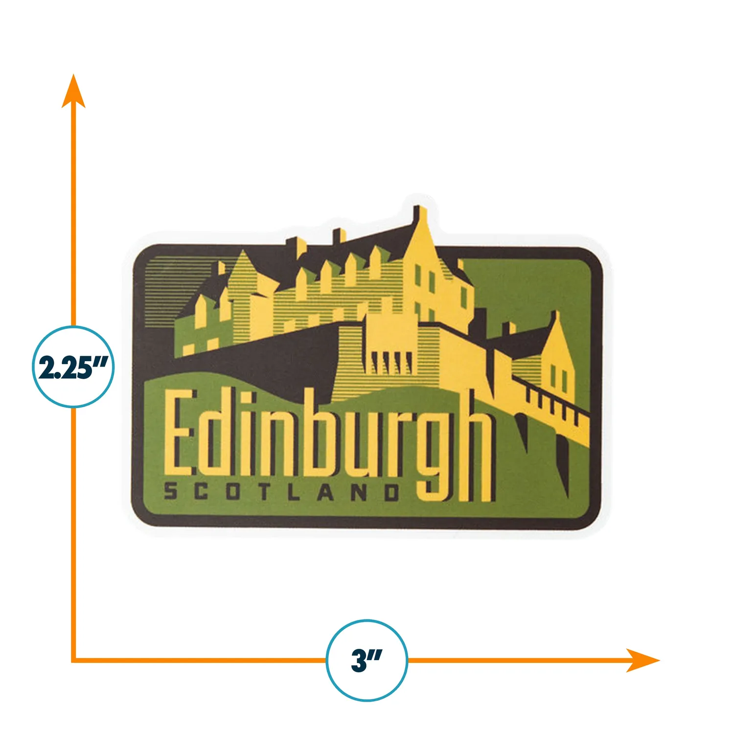 Vagabond Heart Edinburgh klistermærke 76 mm vinyl