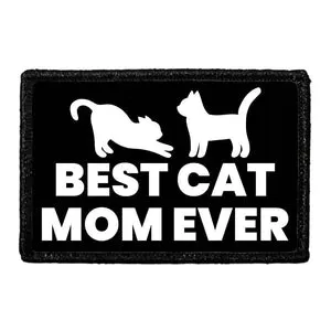 Pull Patch Best Cat Mom Ever patch med velcro kattemotiv