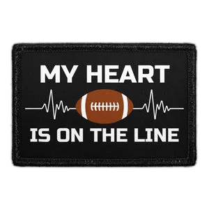 Pull Patch My Heart Is On The Line Football patch med velcro