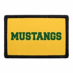 Pull Patch Mustangs Green Text patch grøn tekst