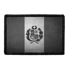 Pull Patch Peru Flag Distressed patch sort hvid