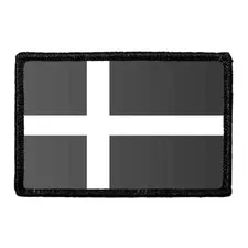 Pull Patch Denmark Flag patch sort-hvid 76 mm