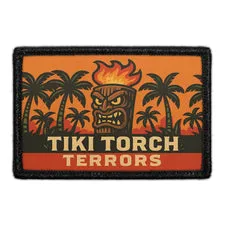Pull Patch Tiki Torch Terrors patch 3x2 velcro