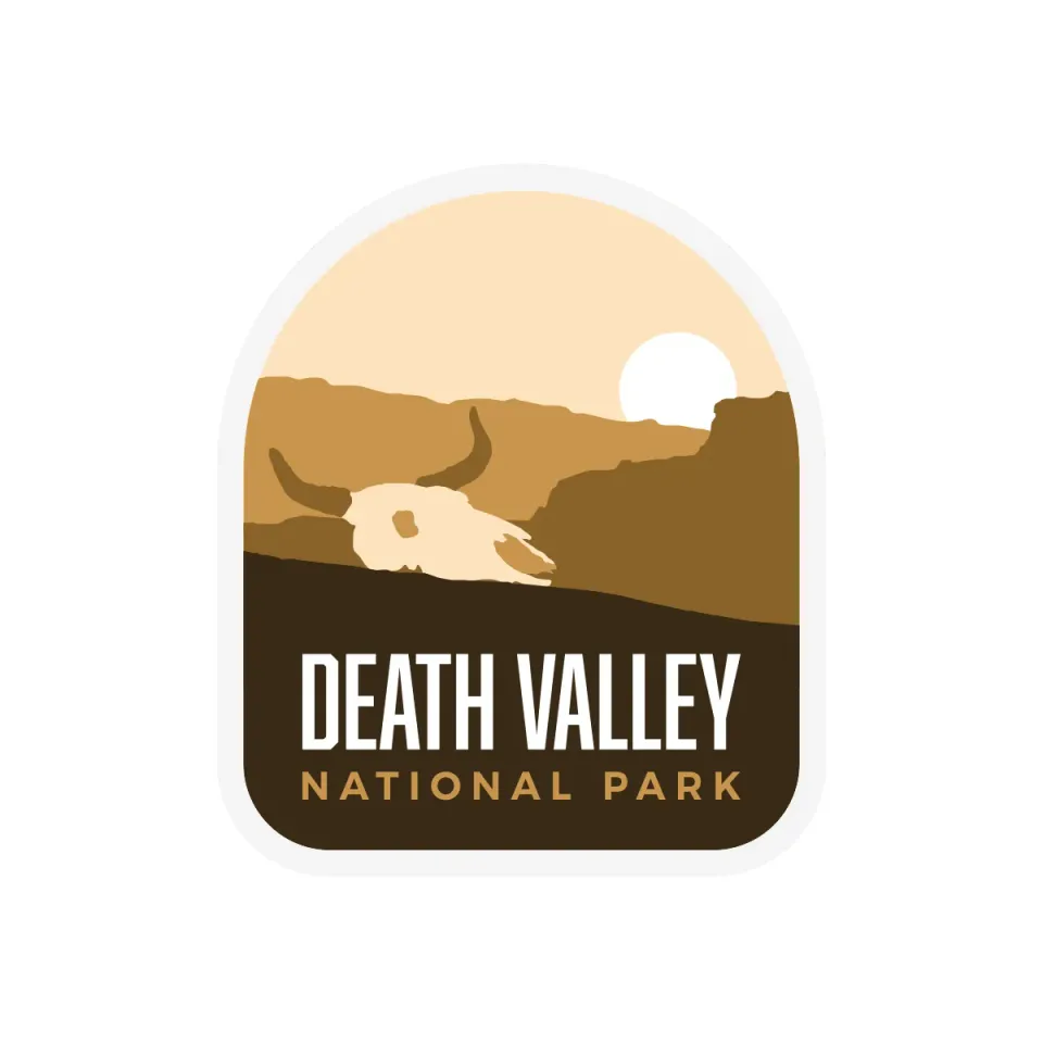 Vagabond Heart Death Valley klistermærke 1 stk mat