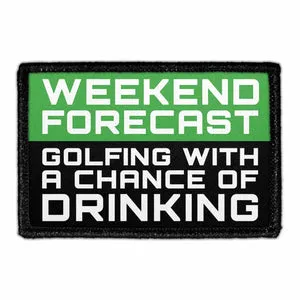 Pull Patch Weekend Forecast patch 7,6x5 cm golf og øl