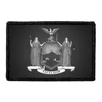 Pull Patch New York Flag patch sort-hvid velcro