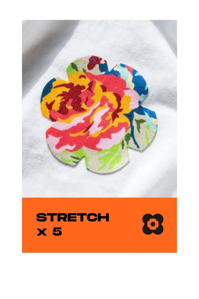 FabPatch MUISTI lapper blomst denim 5 stk