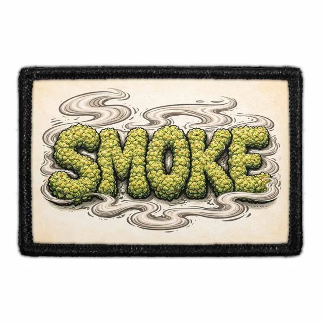 Pull Patch Smoke patch med velcro cannabis-bogstaver