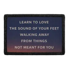 Pull Patch Walking Away patch med velcro – tekst 76 mm