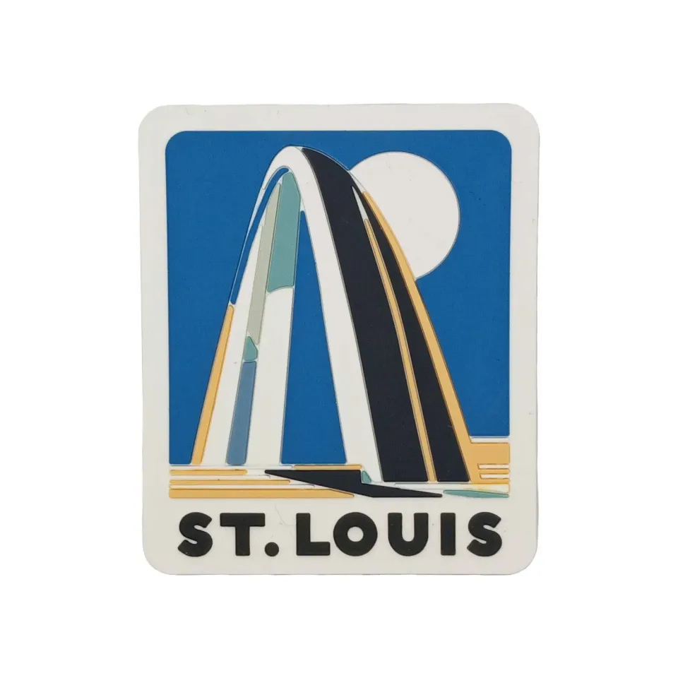 Vagabond Heart St. Louis magnet køleskabsmagnet 70 mm 3D gummi