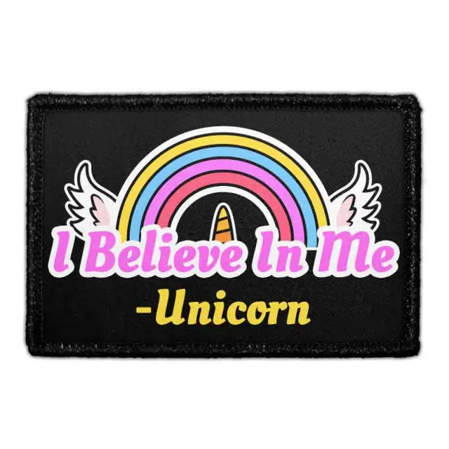 Pull Patch I Believe In Me patch 76x51 mm enhjørning