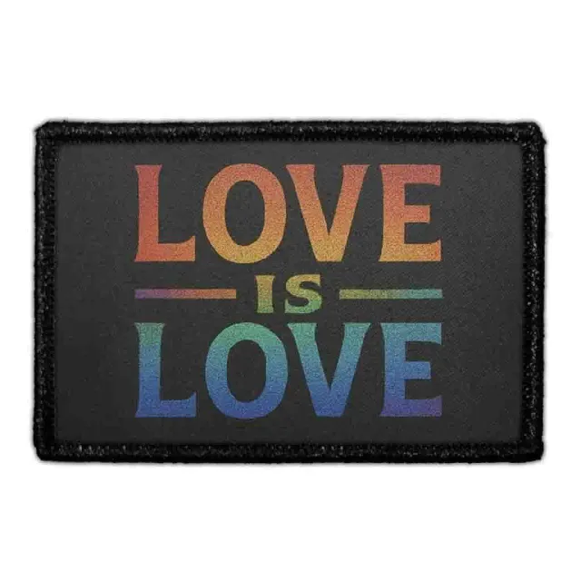 Pull Patch Love Is Love patch med velcro regnbue