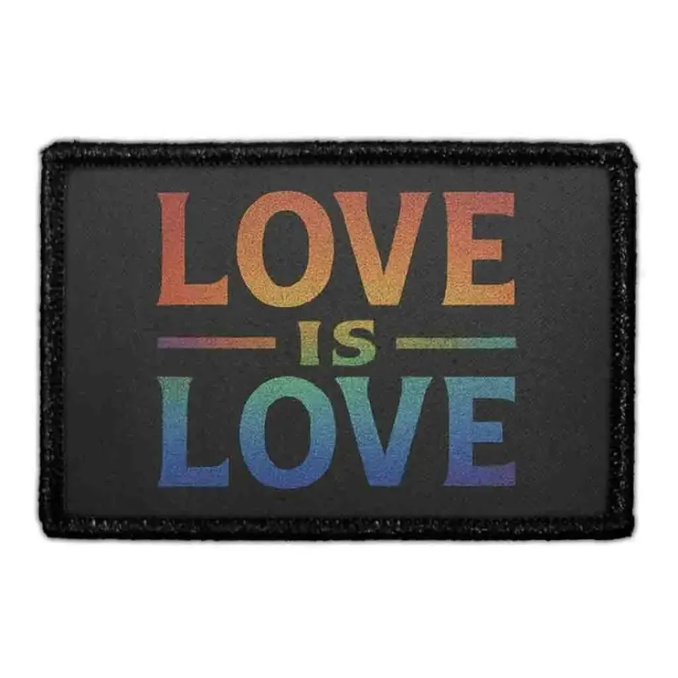 Pull Patch Love Is Love patch med velcro regnbue