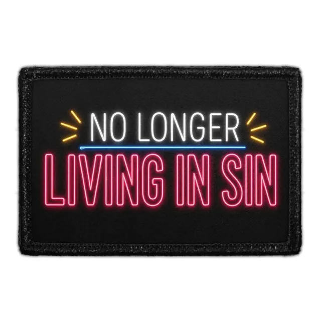 Pull Patch No Longer Living in Sin patch 7,6x5 cm bryllup