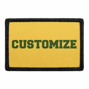 Pull Patch Custom Green College Text lap grøn velcro