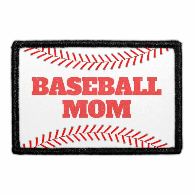 Pull Patch Baseball Mom patch med velcro 7,6 cm