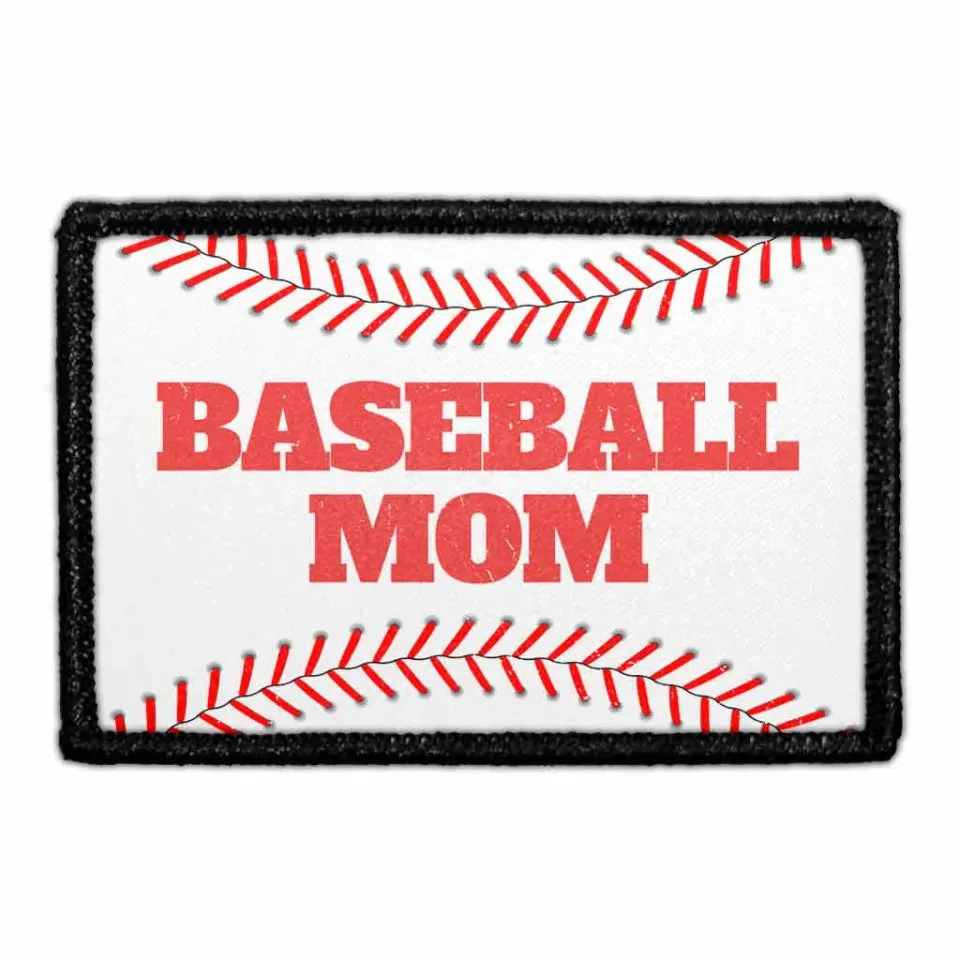 Pull Patch Baseball Mom patch med velcro 7,6 cm