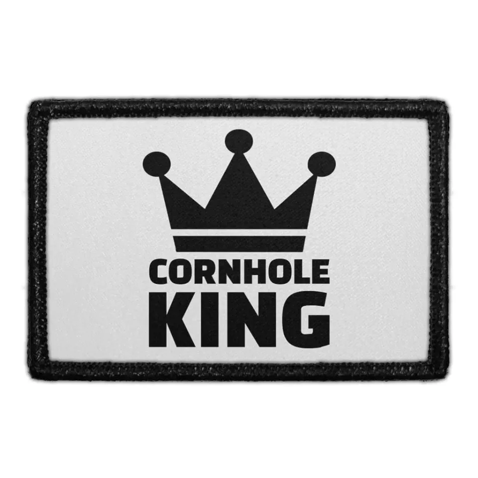 Pull Patch Cornhole King patch med velcro krone