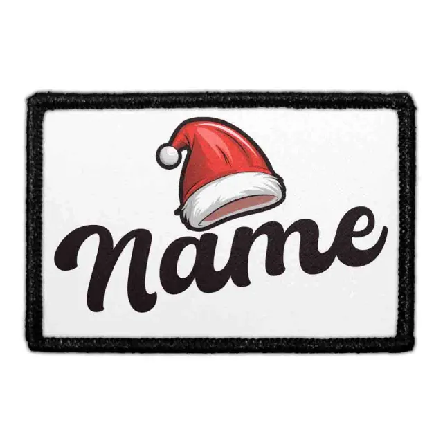 Pull Patch Christmas Cursive julepatch 3x2 velcro