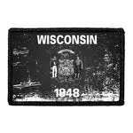 Pull Patch Wisconsin State Flag patch black white