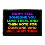 Pull Patch Don't Tell Someone You Love Them velcropatch 76x51 mm