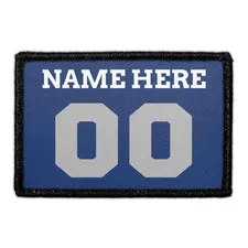Pull Patch Customizable Jersey patch blå/sølv/hvid egen tekst