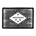 Pull Patch Arkansas State Flag patch sort-hvid velcro