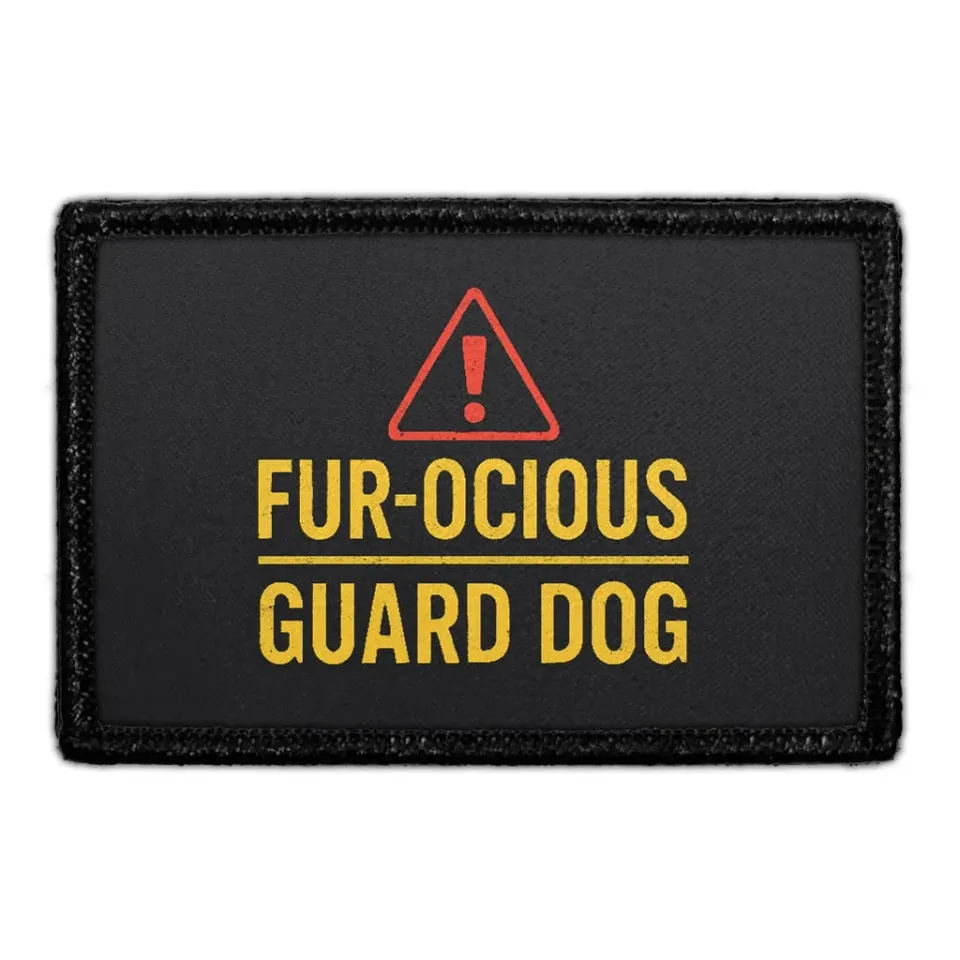 Pull Patch Fur-ocious Guard Dog patch med velcro vagthund