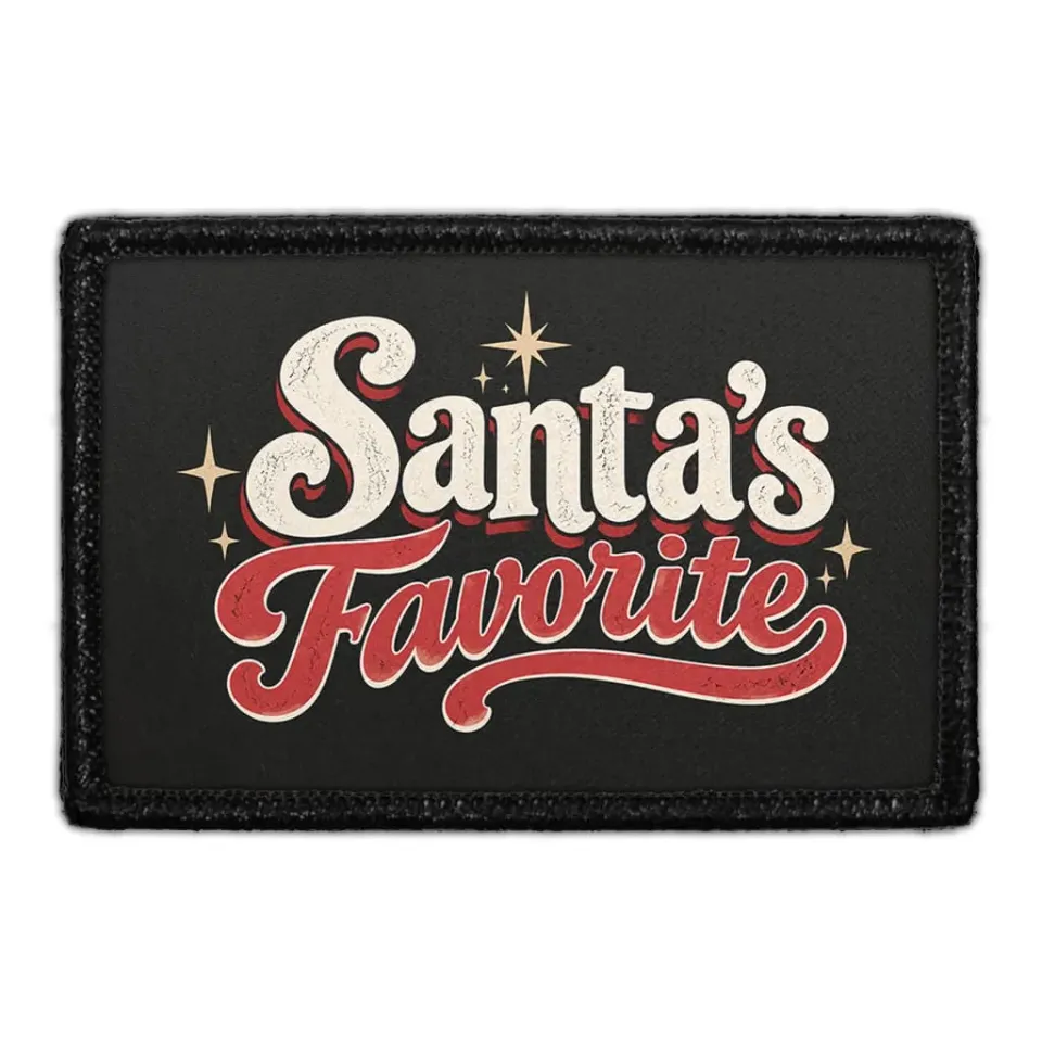 Pull Patch Santa's Favorite patch 76x51 mm jul velcro