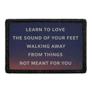 Pull Patch Walking Away patch med velcro – tekst 76 mm