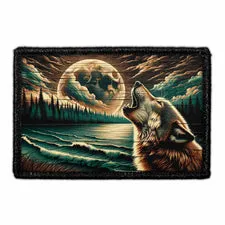 Pull Patch Lake Wolf velcropatch 76x51 mm hylende ulv