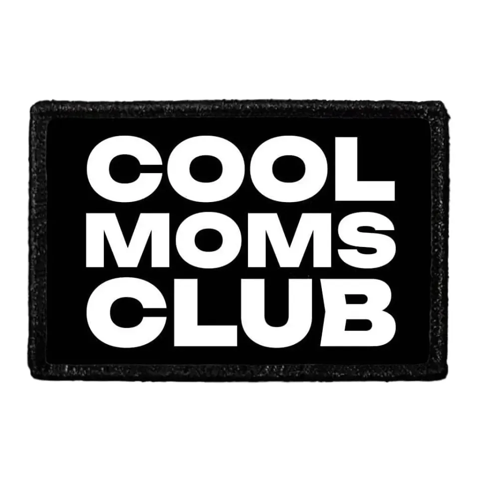 Pull Patch Cool Moms Club mærke velcro 76x51 mm