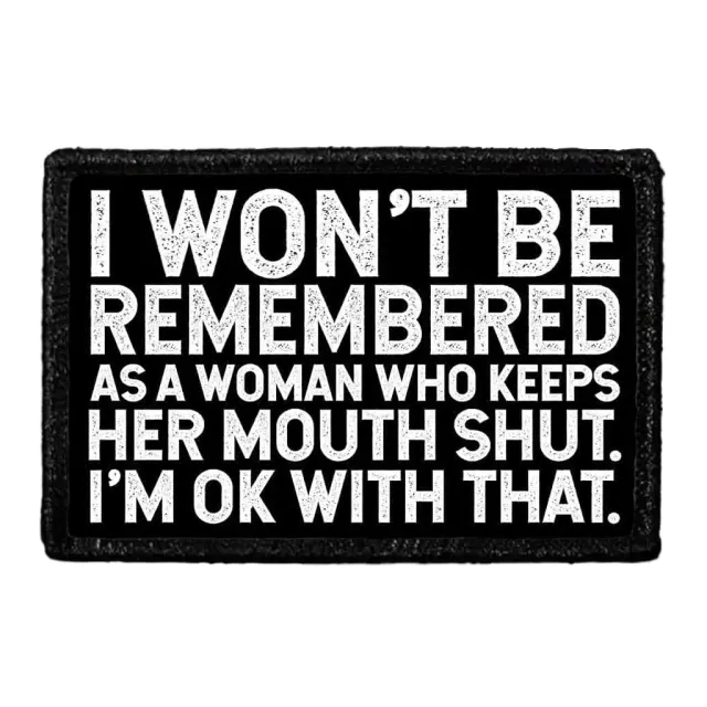 Pull Patch Keeps Her Mouth Shut velcro patch 7,6x5 cm
