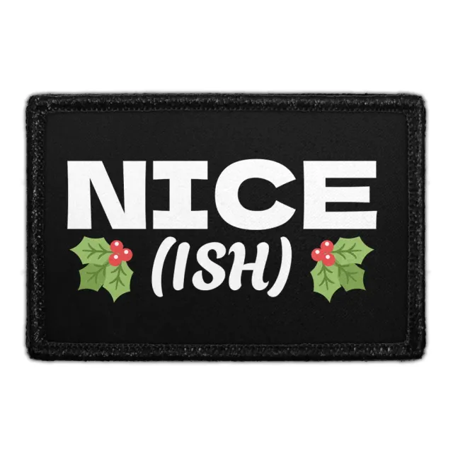 Pull Patch Nice Ish patch 7,6x5 cm sjov tekst