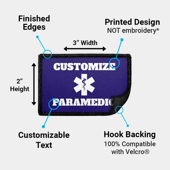 Pull Patch Paramedic patch custom velcro
