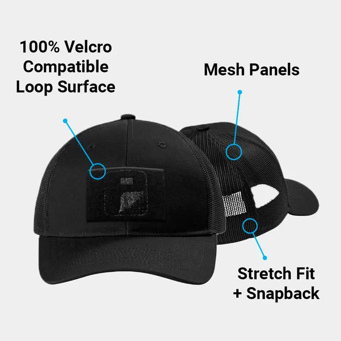 Pull Patch Youth Trucker Curved Bill børnekasket sort mesh