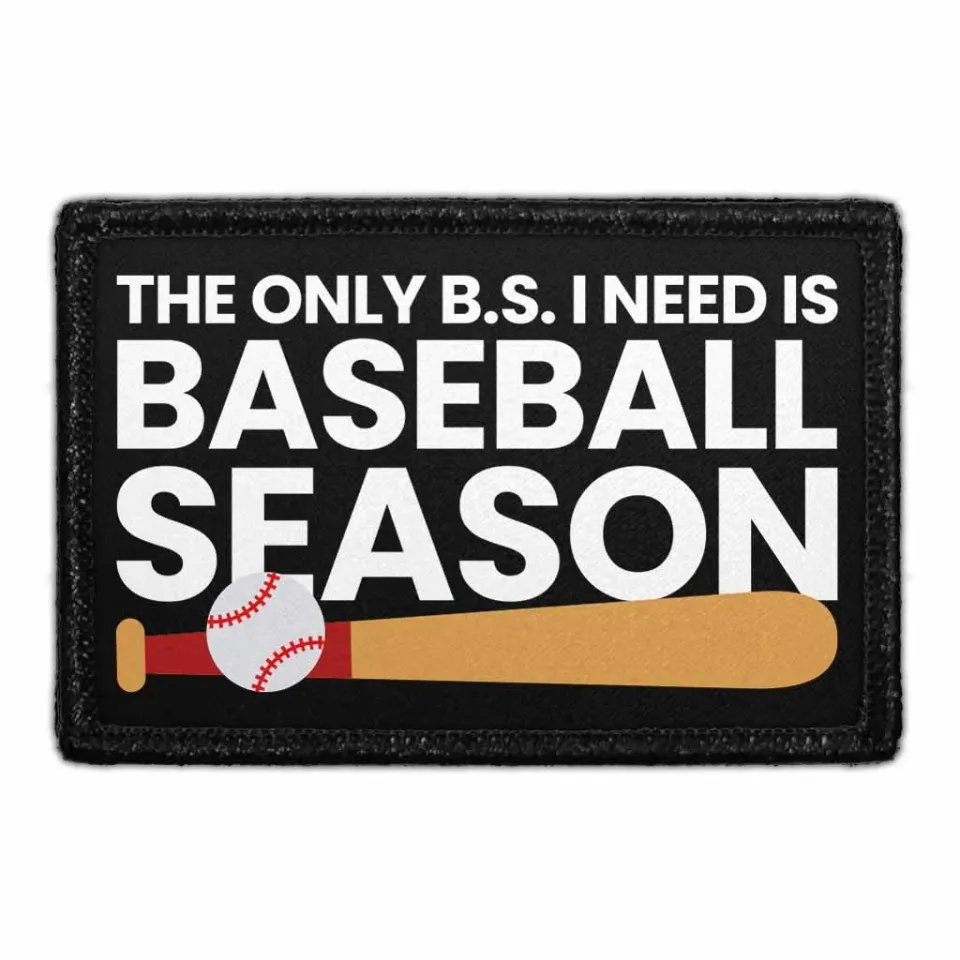 Pull Patch Only B.S. Baseball Season patch med velcro sport
