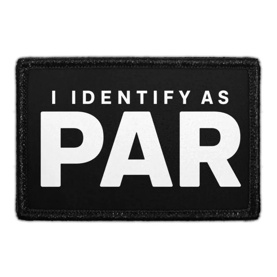 Pull Patch I Identify As Par patch golf 3x2 humor